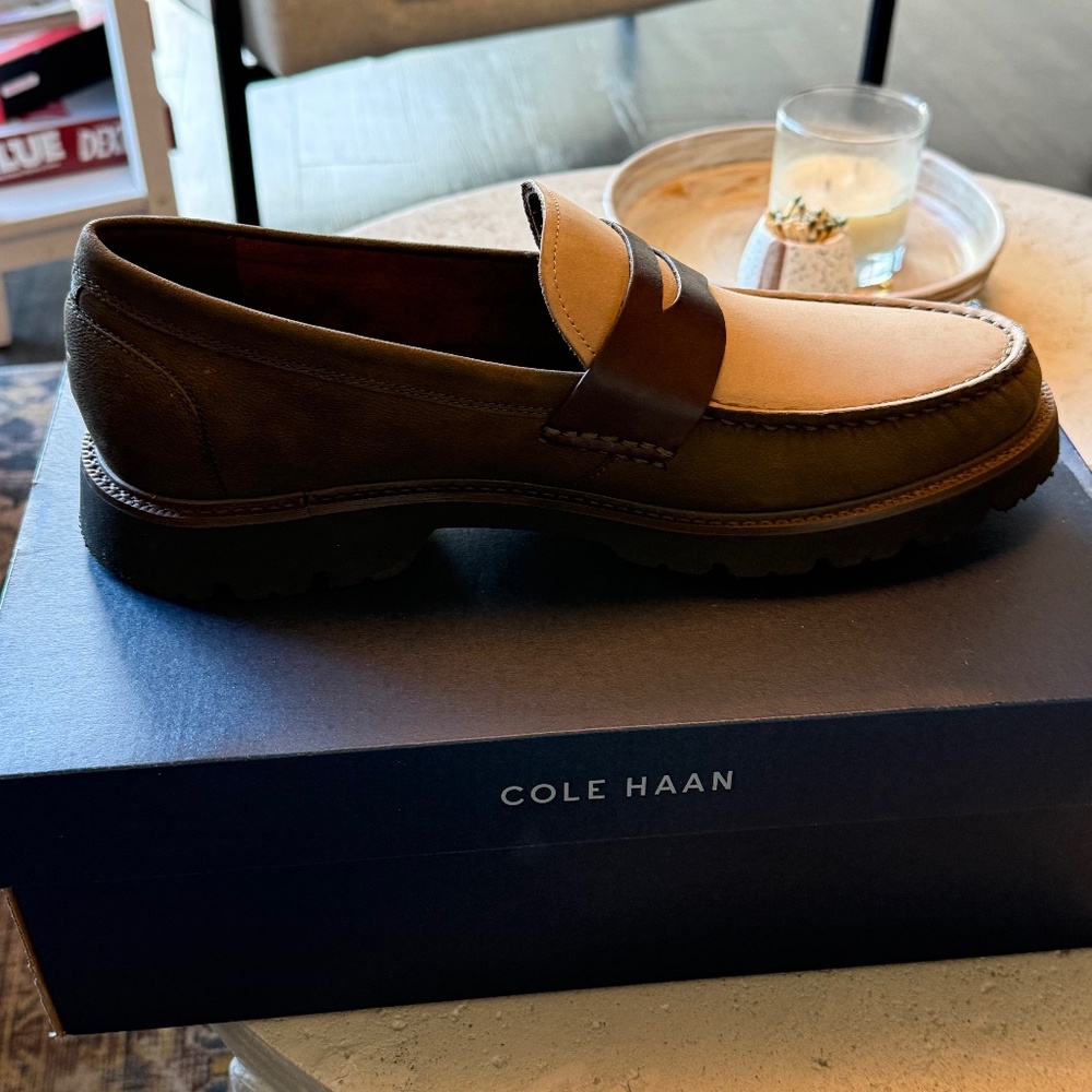 COLE HAAN AMERICAN CLASSICS PENNY LOAFER CH DEEP OLIVE/CH DARK LATTE Mens 10